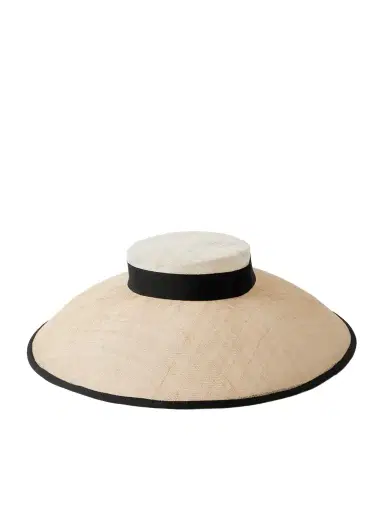 Gigi Burris Maris Grosgrain-trimmed Sinamay Sunhat | Thumbnail 1 Gigi Burris Maris Grosgrain-trimmed Sinamay Sunhat | Thumbnail 1