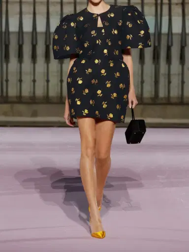 Carolina Herrera Cropped Embroidered Jacquard Evening Jacket | Thumbnail 6 Carolina Herrera Cropped Embroidered Jacquard Evening Jacket | Thumbnail 6
