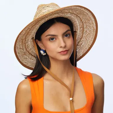 Lele Sadoughi PECAN STRAW WOVEN HAT | Thumbnail 2 Lele Sadoughi PECAN STRAW WOVEN HAT | Thumbnail 2