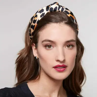 Lele Sadoughi SILK LEOPARD PRINT HEADBAND | Thumbnail 2 Lele Sadoughi SILK LEOPARD PRINT HEADBAND | Thumbnail 2