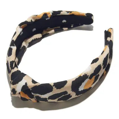 Lele Sadoughi SILK LEOPARD PRINT HEADBAND | Thumbnail 1 Lele Sadoughi SILK LEOPARD PRINT HEADBAND | Thumbnail 1
