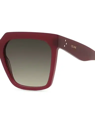 CELINE Women's 55MM Oversized Square Sunglasses - Shiny Bordeaux | Thumbnail 3 CELINE Women's 55MM Oversized Square Sunglasses - Shiny Bordeaux | Thumbnail 3