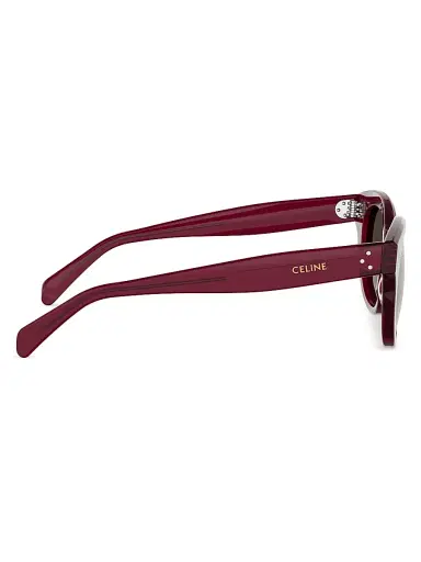 CELINE Women's 3 DOTS 50MM Round Sunglasses - Bordeaux Brown | Thumbnail 7 CELINE Women's 3 DOTS 50MM Round Sunglasses - Bordeaux Brown | Thumbnail 7