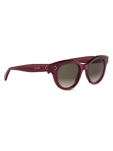 CELINE Women's 3 DOTS 50MM Round Sunglasses - Bordeaux Brown | Thumbnail 8 CELINE Women's 3 DOTS 50MM Round Sunglasses - Bordeaux Brown | Thumbnail 8