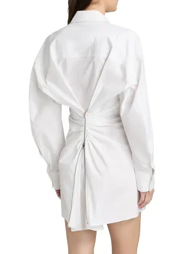 Alexander Wang Women's Cotton Poplin Mini-Shirtdress - White | Thumbnail 5 Alexander Wang Women's Cotton Poplin Mini-Shirtdress - White | Thumbnail 5