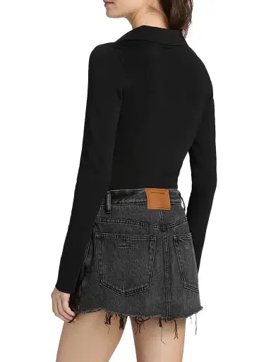 Alexander Wang Women's Fixed Polo Sweater - Black | Thumbnail 5 Alexander Wang Women's Fixed Polo Sweater - Black | Thumbnail 5