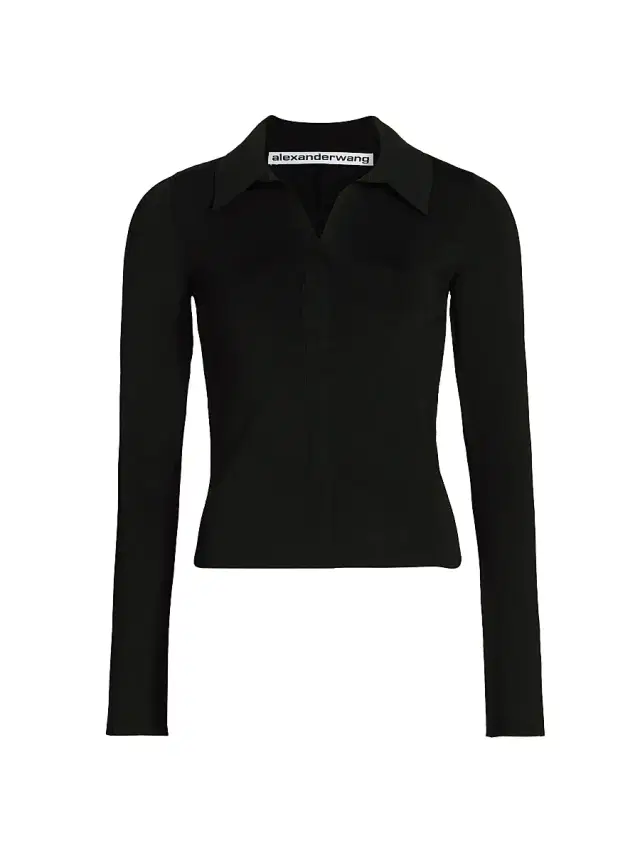Women's Fixed Polo Sweater - Black Women's Fixed Polo Sweater - Black