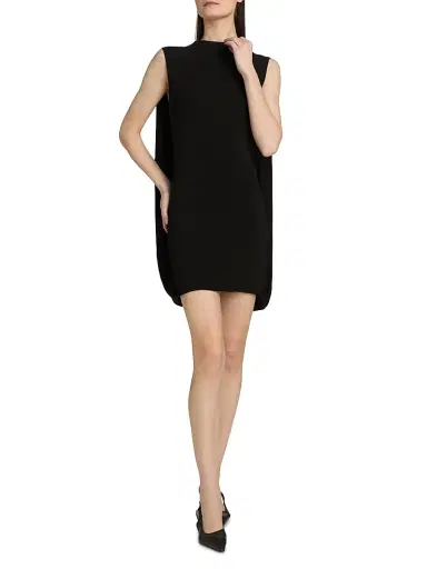 Alexander Wang Women's Draped-Back Fitted Minidress - Black - Size Large | Thumbnail 2 Alexander Wang Women's Draped-Back Fitted Minidress - Black - Size Large | Thumbnail 2