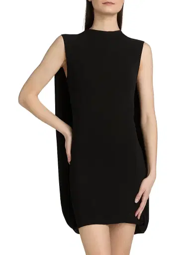 Alexander Wang Women's Draped-Back Fitted Minidress - Black - Size Large | Thumbnail 3 Alexander Wang Women's Draped-Back Fitted Minidress - Black - Size Large | Thumbnail 3