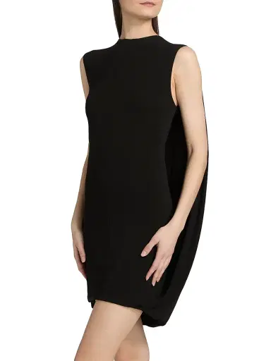 Alexander Wang Women's Draped-Back Fitted Minidress - Black - Size Large | Thumbnail 4 Alexander Wang Women's Draped-Back Fitted Minidress - Black - Size Large | Thumbnail 4