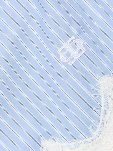 Simkhai Women's Contrast Lace-Trim Poplin Mini-Shirtdress | Thumbnail 7 Simkhai Women's Contrast Lace-Trim Poplin Mini-Shirtdress | Thumbnail 7