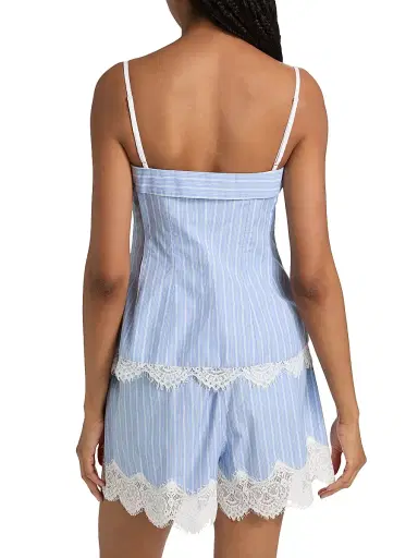 Simkhai Women's Contrast Lace-Trim Poplin Bustier Top | Thumbnail 5 Simkhai Women's Contrast Lace-Trim Poplin Bustier Top | Thumbnail 5