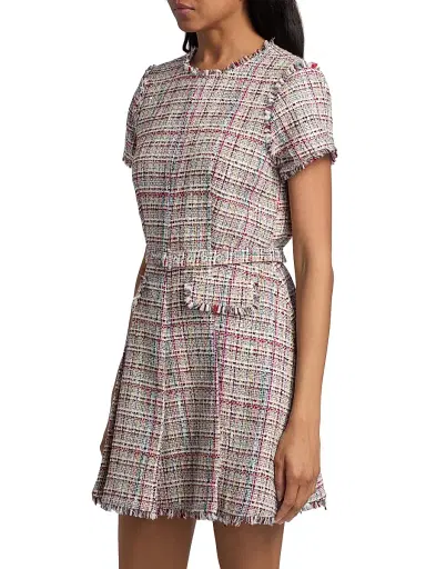 Cinq à Sept Women's Kelsey Wildflower Tweed Minidress - Ivory Multi - Size 14 | Thumbnail 4 Cinq à Sept Women's Kelsey Wildflower Tweed Minidress - Ivory Multi - Size 14 | Thumbnail 4
