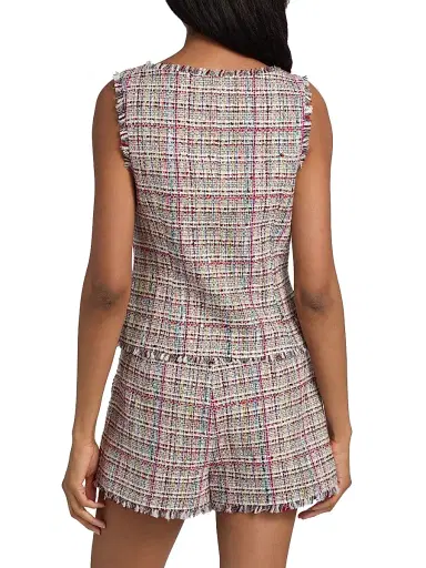 Cinq à Sept Women's Carmen Wildflower Tweed Vest - Ivory Multi | Thumbnail 5 Cinq à Sept Women's Carmen Wildflower Tweed Vest - Ivory Multi | Thumbnail 5