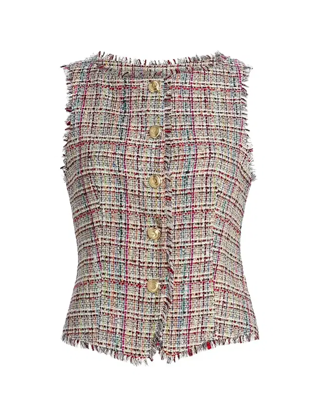 Women's Carmen Wildflower Tweed Vest - Multi Women's Carmen Wildflower Tweed Vest - Multi