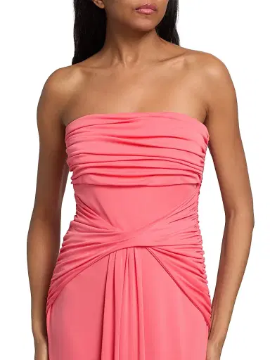 Cinq à Sept Women's Olena Strapless Draped Gown - Sunset Blush - Size 14 | Thumbnail 6 Cinq à Sept Women's Olena Strapless Draped Gown - Sunset Blush - Size 14 | Thumbnail 6