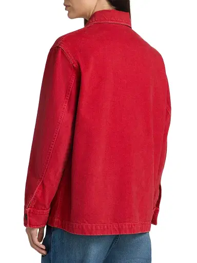 Nili Lotan Women's Leroy Denim Jacket - Scarlet | Thumbnail 5 Nili Lotan Women's Leroy Denim Jacket - Scarlet | Thumbnail 5