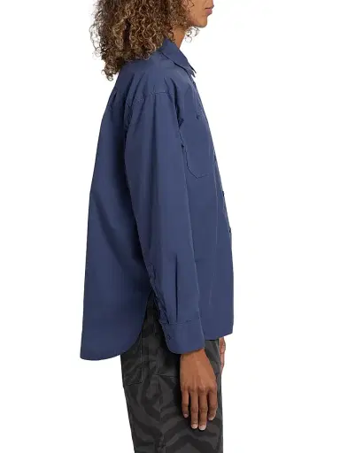 Nili Lotan Women's Onora Cotton Shirt - French Navy - Size XL | Thumbnail 4 Nili Lotan Women's Onora Cotton Shirt - French Navy - Size XL | Thumbnail 4