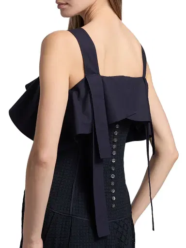 3.1 Phillip Lim Women's Broderie Anglaise Patchwork Midi-Dress - Midnight - Size 12 | Thumbnail 6 3.1 Phillip Lim Women's Broderie Anglaise Patchwork Midi-Dress - Midnight - Size 12 | Thumbnail 6