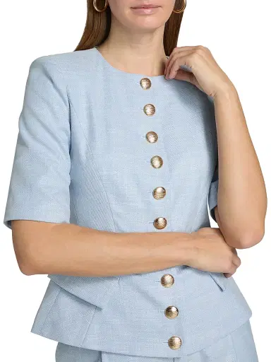 Generation Love Women's Adriana Chambray Suiting Jacket | Thumbnail 6 Generation Love Women's Adriana Chambray Suiting Jacket | Thumbnail 6
