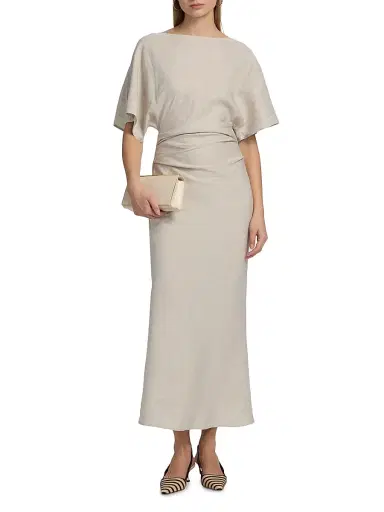Staud Women's Amelie Linen-Blend Maxi Dress | Thumbnail 2 Staud Women's Amelie Linen-Blend Maxi Dress | Thumbnail 2