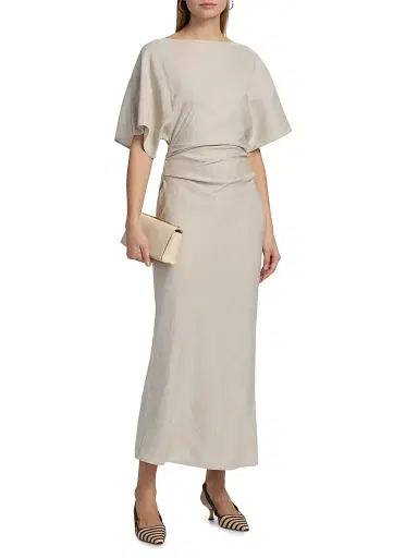 Staud Women's Amelie Linen-Blend Maxi Dress | Thumbnail 3 Staud Women's Amelie Linen-Blend Maxi Dress | Thumbnail 3