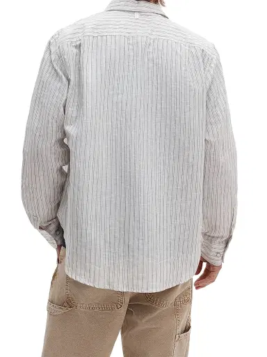 rag & bone Men's Finch Striped Linen-Cotton Shirt - Pale Tusk | Thumbnail 4 rag & bone Men's Finch Striped Linen-Cotton Shirt - Pale Tusk | Thumbnail 4