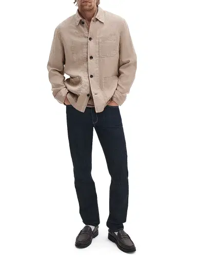 rag & bone Men's Evan Chore Linen Jacket - Winter Grey | Thumbnail 2 rag & bone Men's Evan Chore Linen Jacket - Winter Grey | Thumbnail 2