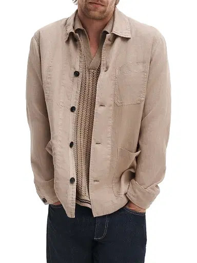 rag & bone Men's Evan Chore Linen Jacket - Winter Grey | Thumbnail 5 rag & bone Men's Evan Chore Linen Jacket - Winter Grey | Thumbnail 5