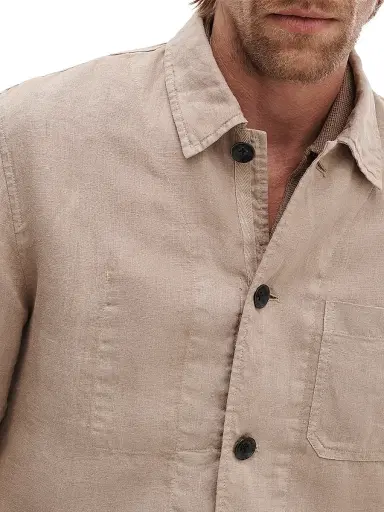 rag & bone Men's Evan Chore Linen Jacket - Winter Grey | Thumbnail 6 rag & bone Men's Evan Chore Linen Jacket - Winter Grey | Thumbnail 6