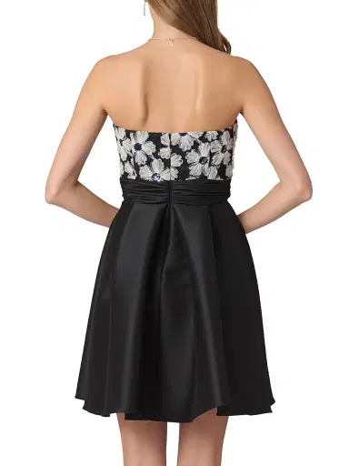 Shoshanna Women's Mandy Strapless Cocktail Dress - Jet | Thumbnail 3 Shoshanna Women's Mandy Strapless Cocktail Dress - Jet | Thumbnail 3