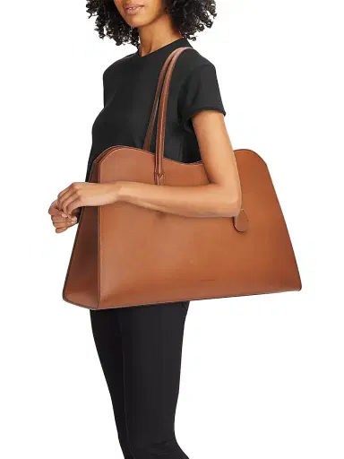Stella McCartney Women's Ryder Embossed Faux-Leather Weekender Bag - Brandy | Thumbnail 2 Stella McCartney Women's Ryder Embossed Faux-Leather Weekender Bag - Brandy | Thumbnail 2