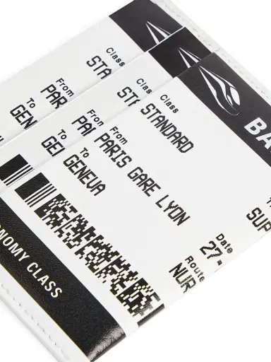 Balenciaga Men's Passport Boarding Card Holder - Black White | Thumbnail 4 Balenciaga Men's Passport Boarding Card Holder - Black White | Thumbnail 4