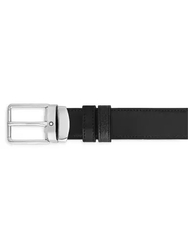 Montblanc Men's Everyday Reversible Leather Belt - Black | Thumbnail 3 Montblanc Men's Everyday Reversible Leather Belt - Black | Thumbnail 3