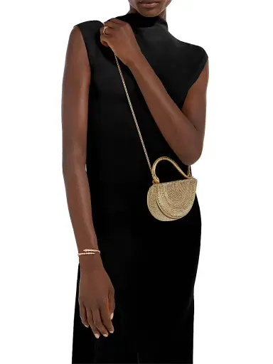 BVLGARI Women's Serpenti Crystal-Embellished Leather Top Handle Bag - Gold | Thumbnail 3 BVLGARI Women's Serpenti Crystal-Embellished Leather Top Handle Bag - Gold | Thumbnail 3