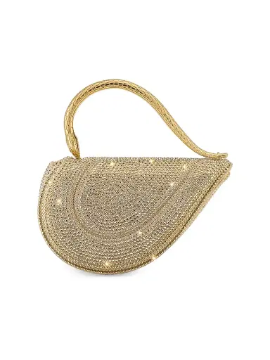BVLGARI Women's Serpenti Crystal-Embellished Leather Top Handle Bag - Gold | Thumbnail 7 BVLGARI Women's Serpenti Crystal-Embellished Leather Top Handle Bag - Gold | Thumbnail 7