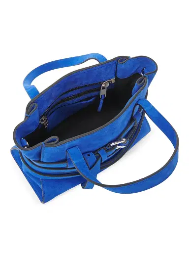Moschino Women's Klien Suede Top Handle Bag - Klien | Thumbnail 4 Moschino Women's Klien Suede Top Handle Bag - Klien | Thumbnail 4