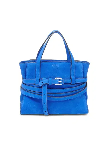 Moschino Women's Klien Suede Top Handle Bag - Klien | Thumbnail 1 Moschino Women's Klien Suede Top Handle Bag - Klien | Thumbnail 1