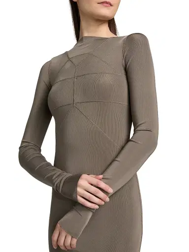 Rick Owens Women's Temple Seamed Gown - Dust - Size 2 | Thumbnail 6 Rick Owens Women's Temple Seamed Gown - Dust - Size 2 | Thumbnail 6
