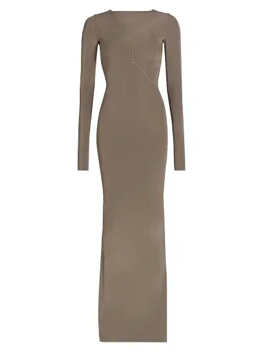 Rick Owens Women's Temple Seamed Gown - Dust - Size 2 | Thumbnail 1 Rick Owens Women's Temple Seamed Gown - Dust - Size 2 | Thumbnail 1