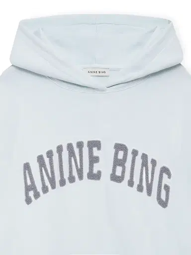 Anine Bing Women's Harvey Logo Hoodie - Green | Thumbnail 5 Anine Bing Women's Harvey Logo Hoodie - Green | Thumbnail 5