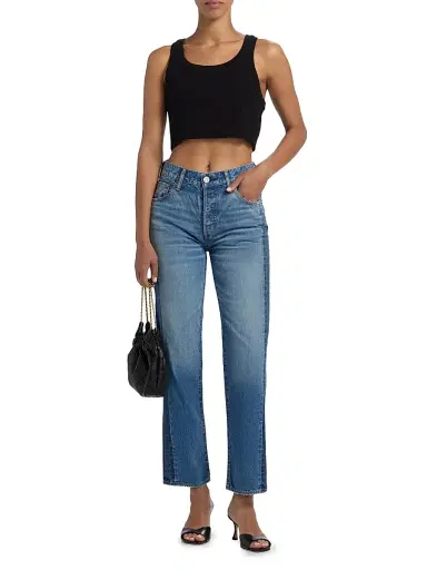 Moussy Vintage Women's Clermont Straight-Leg Jeans - Light Blue | Thumbnail 2 Moussy Vintage Women's Clermont Straight-Leg Jeans - Light Blue | Thumbnail 2
