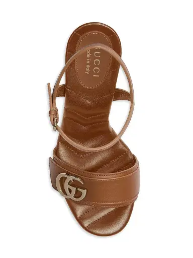 Gucci Women's New Marmont Leather Platform Sandals - Light Brown - Size 11 | Thumbnail 4 Gucci Women's New Marmont Leather Platform Sandals - Light Brown - Size 11 | Thumbnail 4
