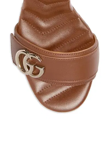 Gucci Women's New Marmont Leather Platform Sandals - Light Brown - Size 11 | Thumbnail 5 Gucci Women's New Marmont Leather Platform Sandals - Light Brown - Size 11 | Thumbnail 5