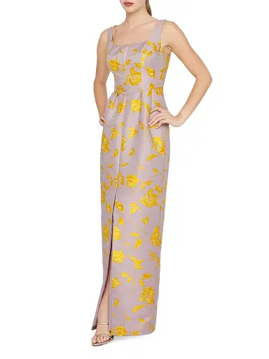 Kay Unger Women's Indiana Floral Column Gown - Lilac Mist | Thumbnail 3 Kay Unger Women's Indiana Floral Column Gown - Lilac Mist | Thumbnail 3