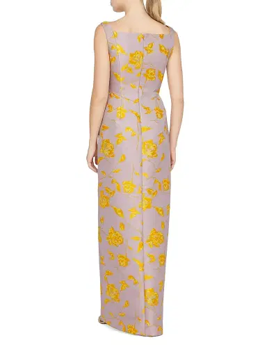 Kay Unger Women's Indiana Floral Column Gown - Lilac Mist | Thumbnail 4 Kay Unger Women's Indiana Floral Column Gown - Lilac Mist | Thumbnail 4
