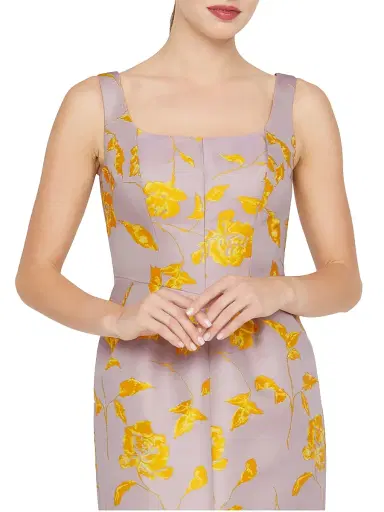 Kay Unger Women's Indiana Floral Column Gown - Lilac Mist | Thumbnail 5 Kay Unger Women's Indiana Floral Column Gown - Lilac Mist | Thumbnail 5
