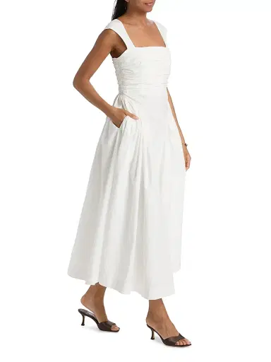 AMUR Women's Galilea Ruched Midi-Dress - | Thumbnail 2 AMUR Women's Galilea Ruched Midi-Dress - | Thumbnail 2