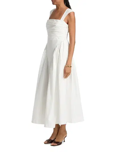 AMUR Women's Galilea Ruched Midi-Dress - | Thumbnail 4 AMUR Women's Galilea Ruched Midi-Dress - | Thumbnail 4
