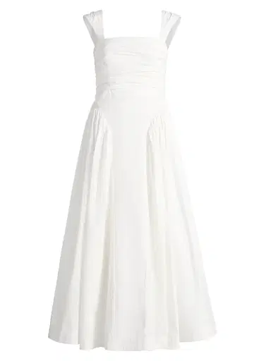 AMUR Women's Galilea Ruched Midi-Dress - | Thumbnail 1 AMUR Women's Galilea Ruched Midi-Dress - | Thumbnail 1
